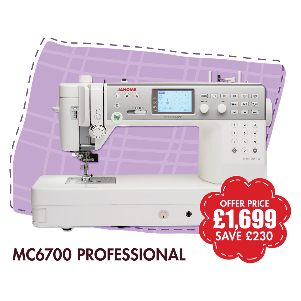 Janome Memory Craft 6700P - save &pound;230 (usual price &pound;1929)