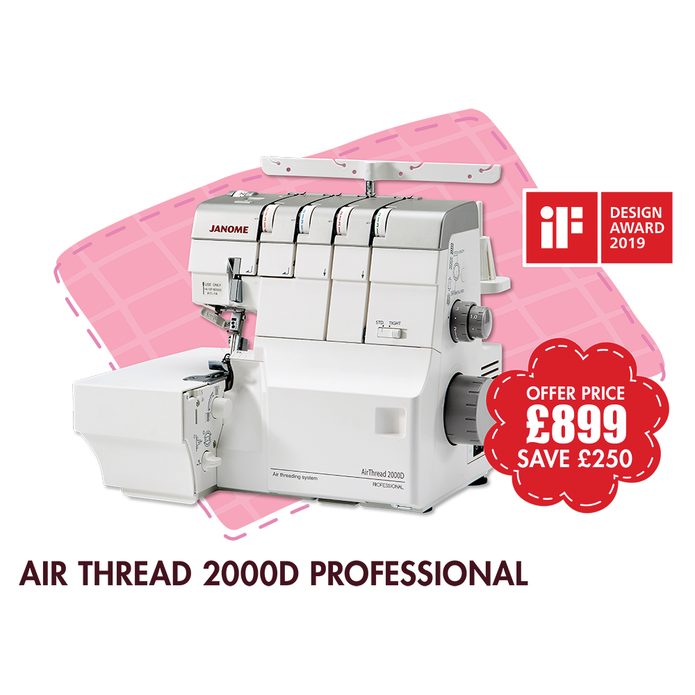 Janome AirThread 2000D Professional Overlocker - save &pound;250 (usual price &pound;1149)