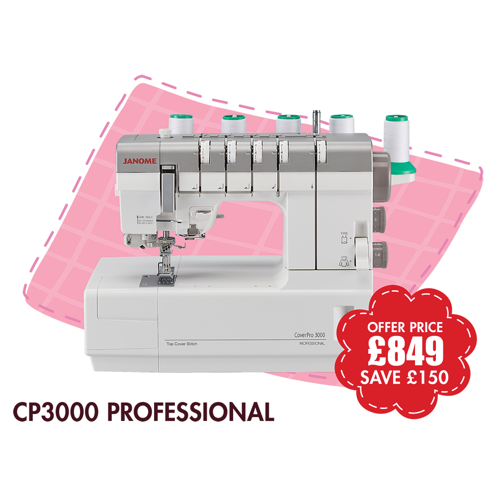 Janome CoverPro 3000 Professional coverstitch - save &pound;150 (usual price &pound;999)
