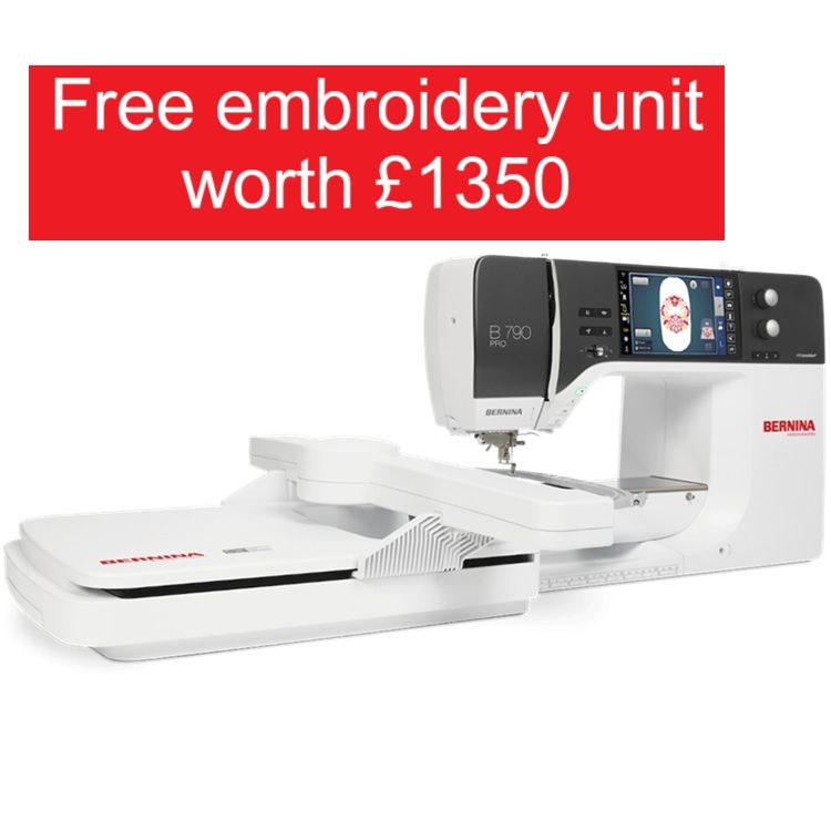Bernina 790 Pro - includes FREE embroidery unit worth £1350, May 2026