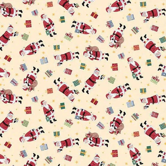 *COMING SOON - NOT YET AVAILABLE TO PURCHASE* - Country Christmas by Makower - Santa (Cream) - 231_Q