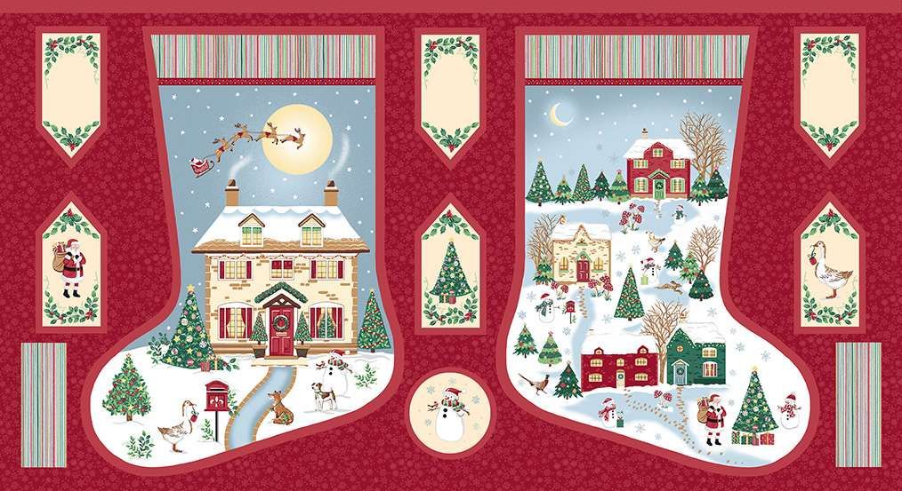*COMING SOON - NOT YET AVAILABLE TO PURCHASE* - Country Christmas by Makower - Stocking (Multi) - 239_1