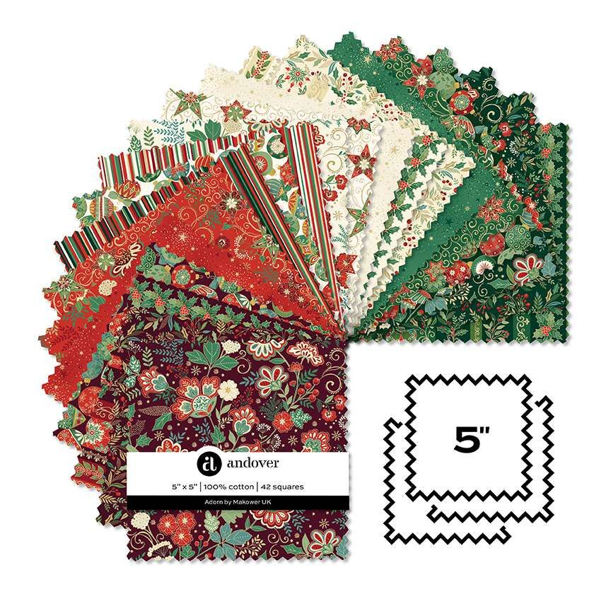 *COMING SOON - NOT YET AVAILABLE TO PURCHASE* - Adorn by Makower - 5" Squares (Charm Pack)