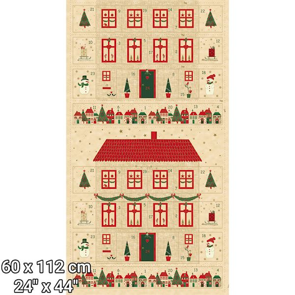 *COMING SOON - NOT YET AVAILABLE TO PURCHASE* - We Love Christmas by Stof Fabrics - Advent (Beige Gold) - 4595-293