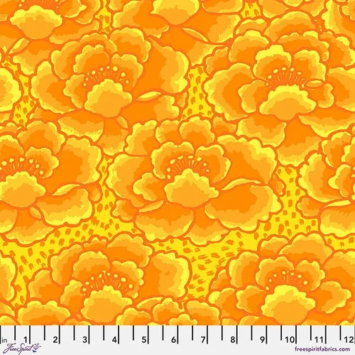 Tonal Floral - Gold - PWGP197.GOLD - Kaffe Fassett Collective - Last Fat Quarter