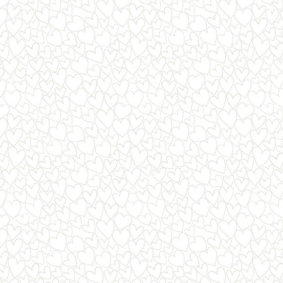 Makower - Essentials - Heart - No. 1909/W1 (White/White)