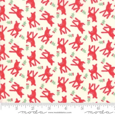 Last Fat Quarter - Moda - Deer Christmas - Oh Deer - No. 31164 11 (Peppermint)