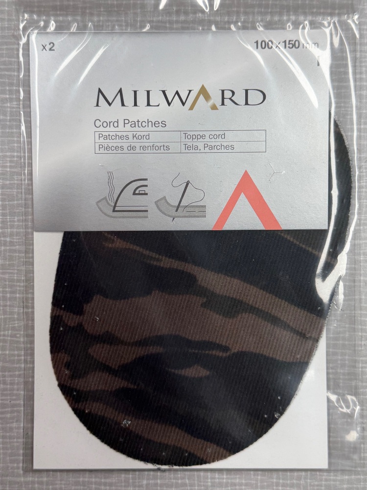 REDUCED TO CLEAR - Cord Patches - Iron-On - Military - 100 x 150 mm - Milward (2662305)