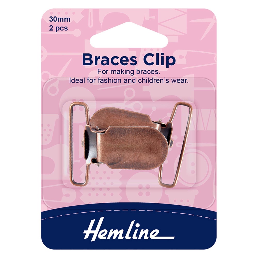 REDUCED TO CLEAR - Braces Clips - Bronze - 2 Pieces - Hemline (H457.NR)
