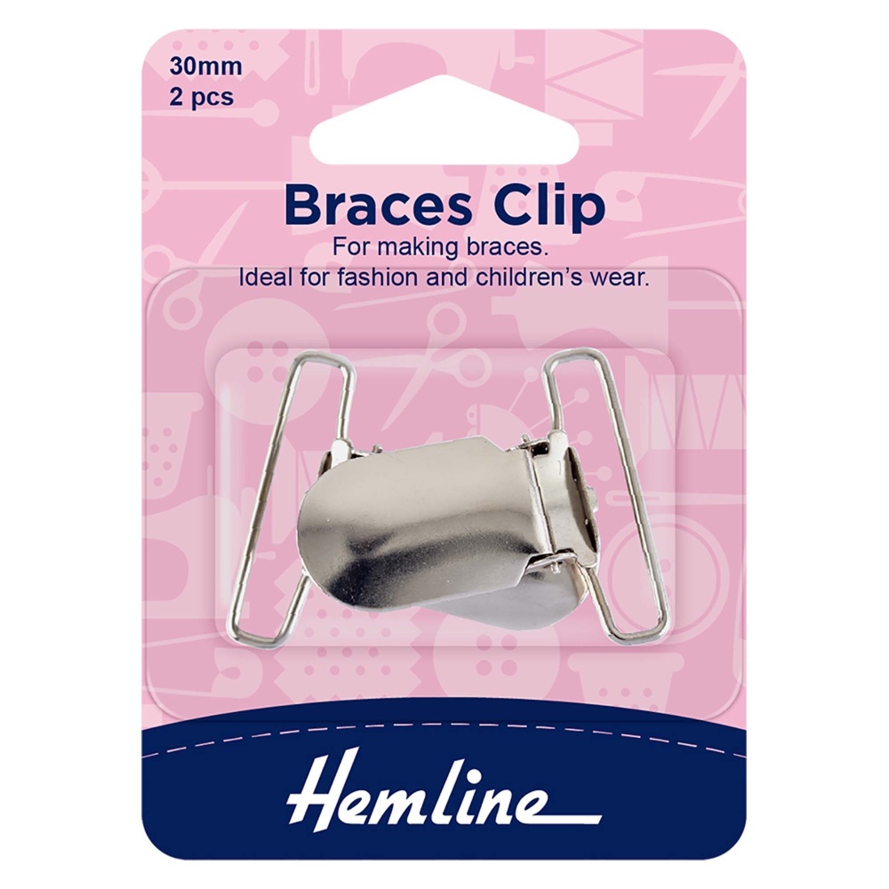 REDUCED TO CLEAR - Braces Clips - Nickel - 2 Pieces - Hemline (H457.NK)