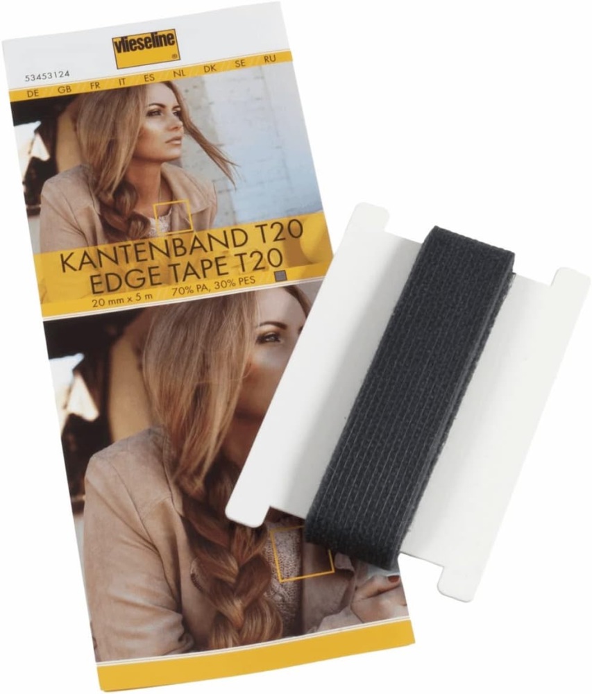 REDUCED TO CLEAR - Vlieseline Edge Tape T20 - Charcoal - 20mm wide - 5 metres (53453124)