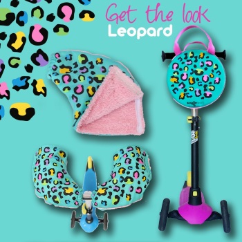  Leopard Scooterearz and Bagz Scooter Accessory Set
