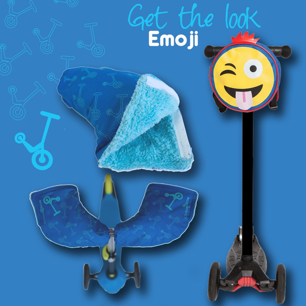 <!-- 007 --> Emoji Scooterearz and Bagz Scooter Accessory Set