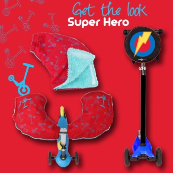  Super Hero Scooterearz and Bagz Scooter Accessory Set