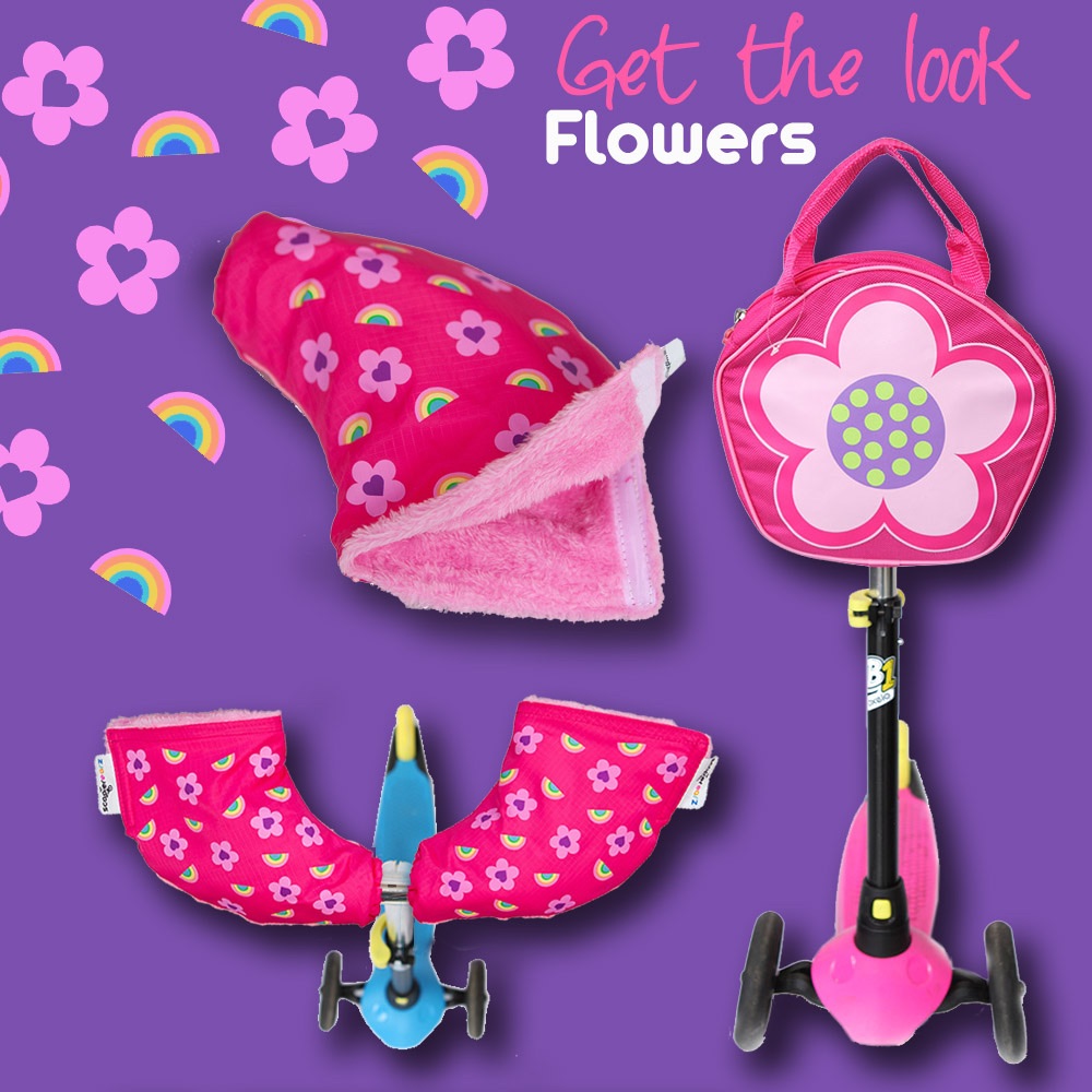 <!-- 007 --> Flowers Scooterearz and Bagz Scooter Accessory Set