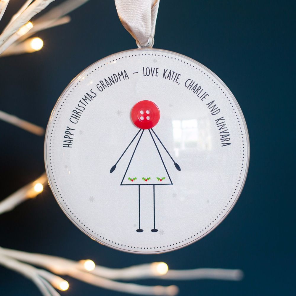 personalised grandma christmas bauble