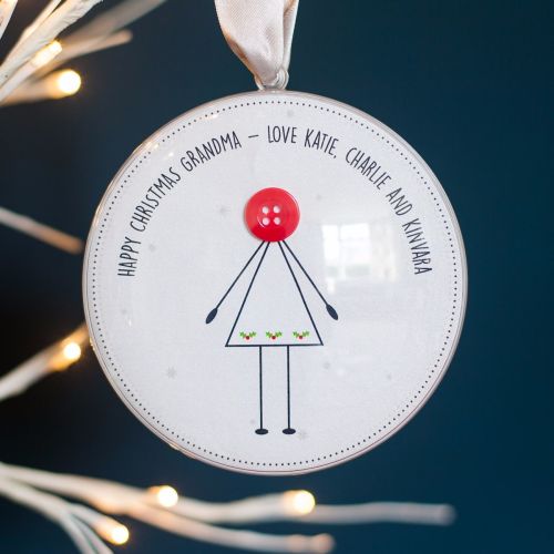 personalised grandma christmas bauble