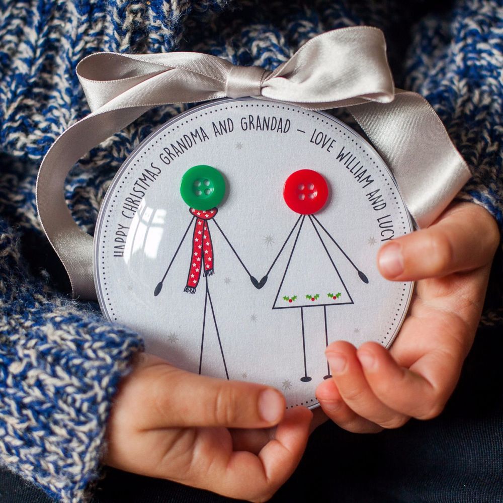 personalised grandparents christmas bauble