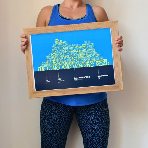 personalised running achievements print