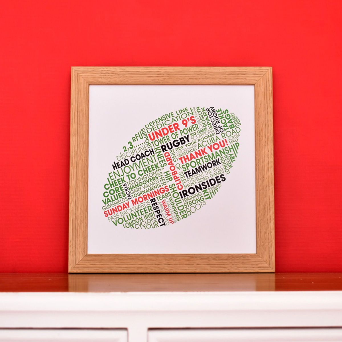 personalised rugby ball print
