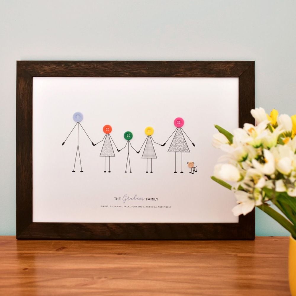large personalised family print (unframed)