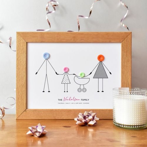 medium personalised family print