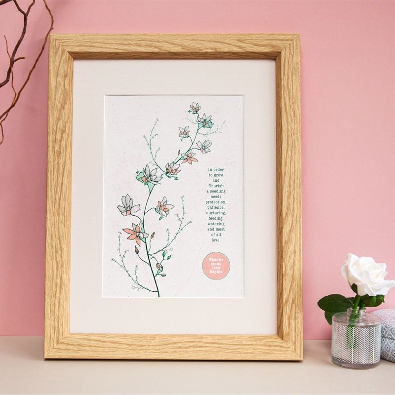from seedling to flowers print