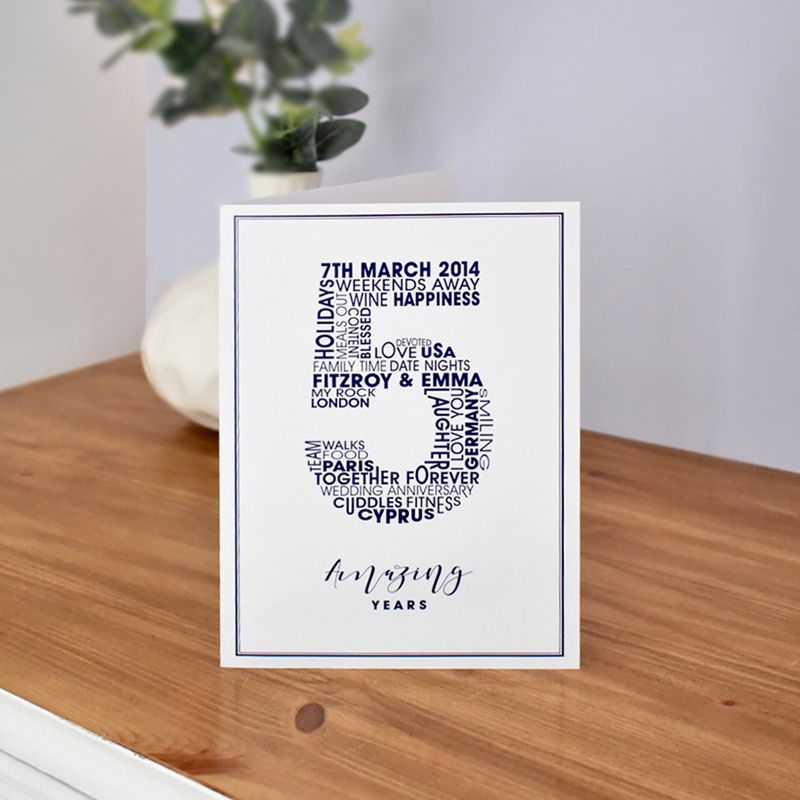 personalised wedding anniversary card