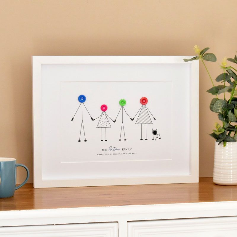 medium personalised family print (unframed)
