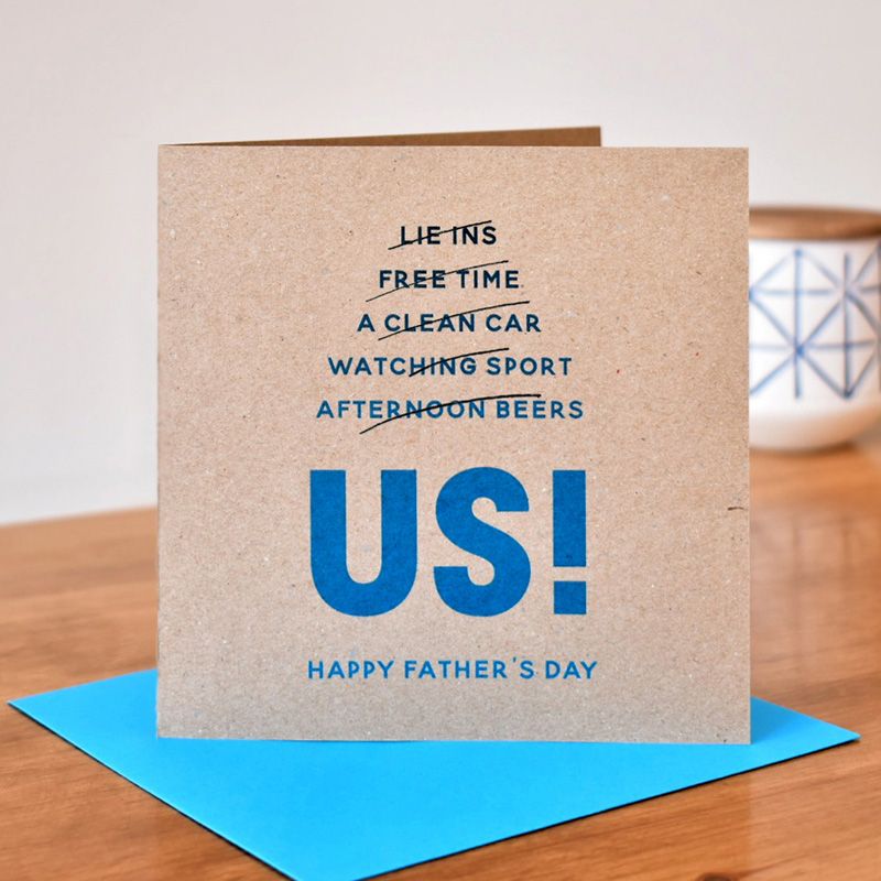 'us' funny father's day card