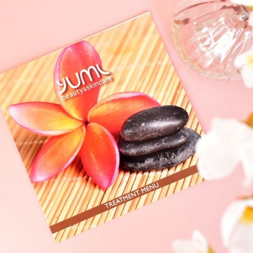 brochure design for yumi beauty business