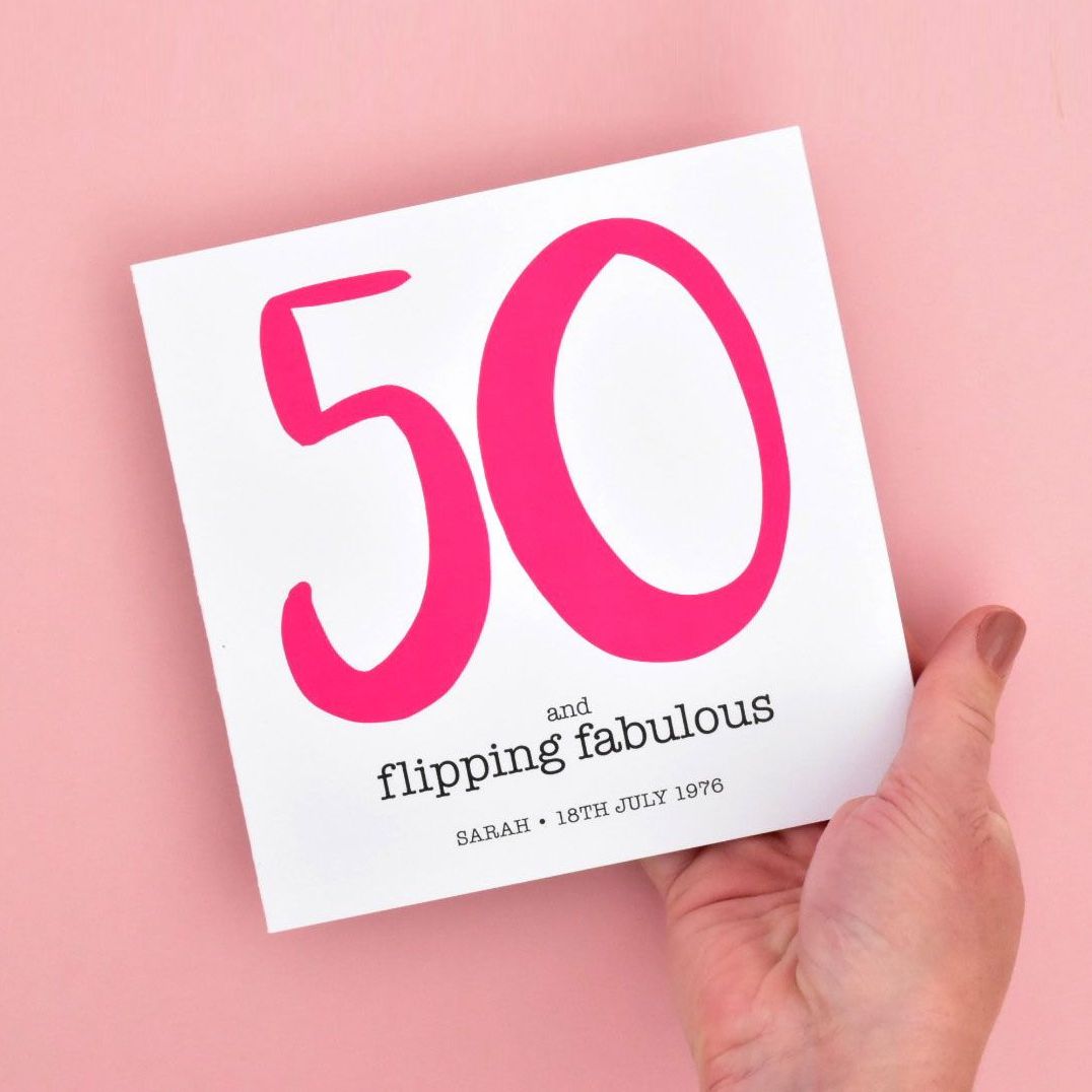 50 and flipping fabulous card