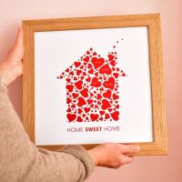 personalised home sweet home print (unframed)
