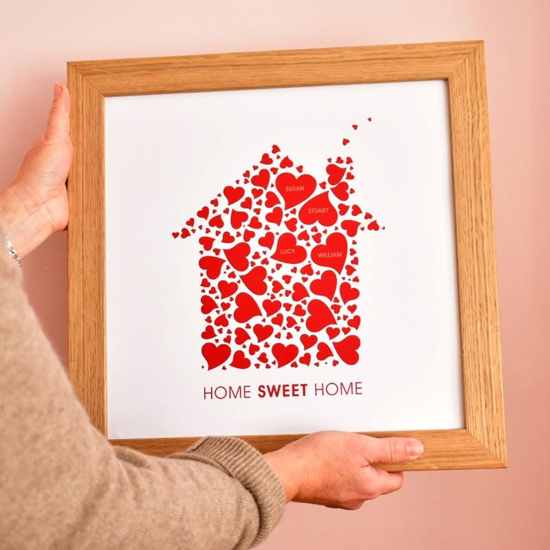 personalised home sweet home print