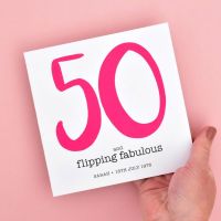 50 and flipping fabulous birthday card
