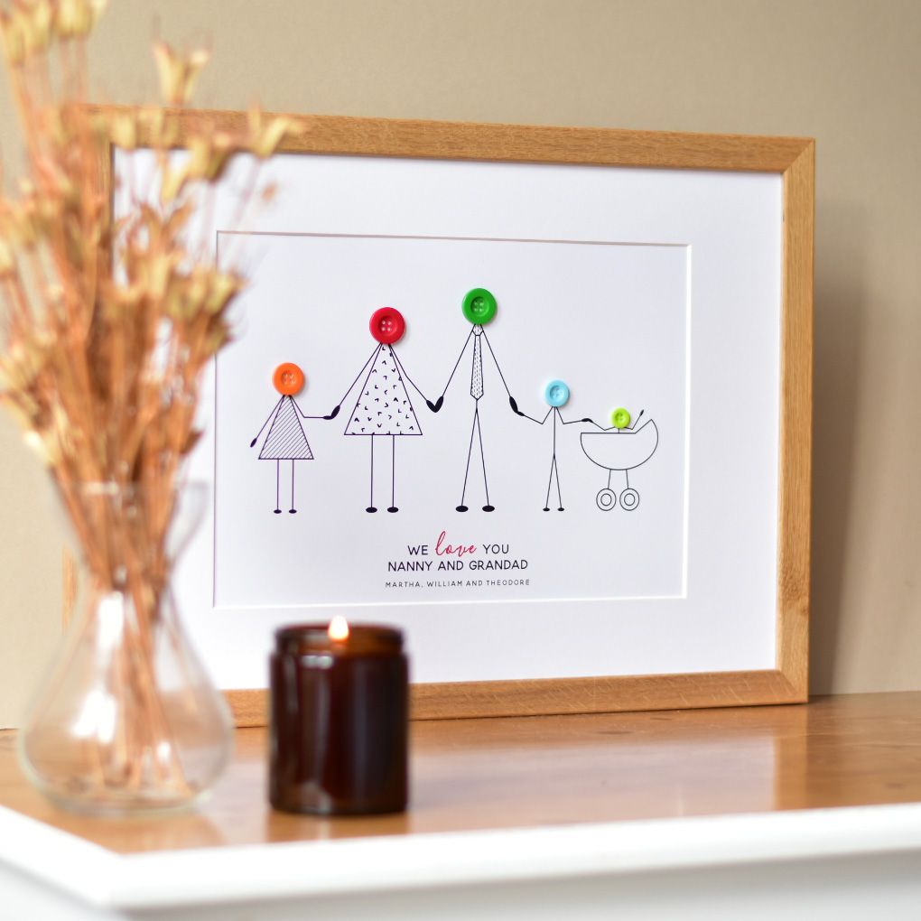personalised grandparents and grandchildren print