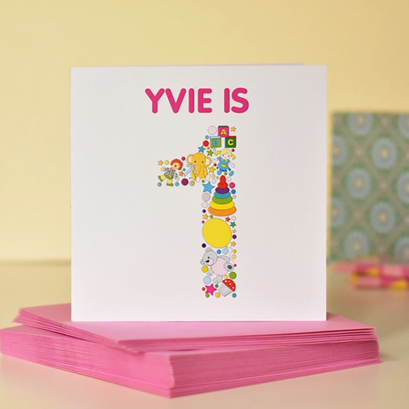 personalised 1st birthday cards