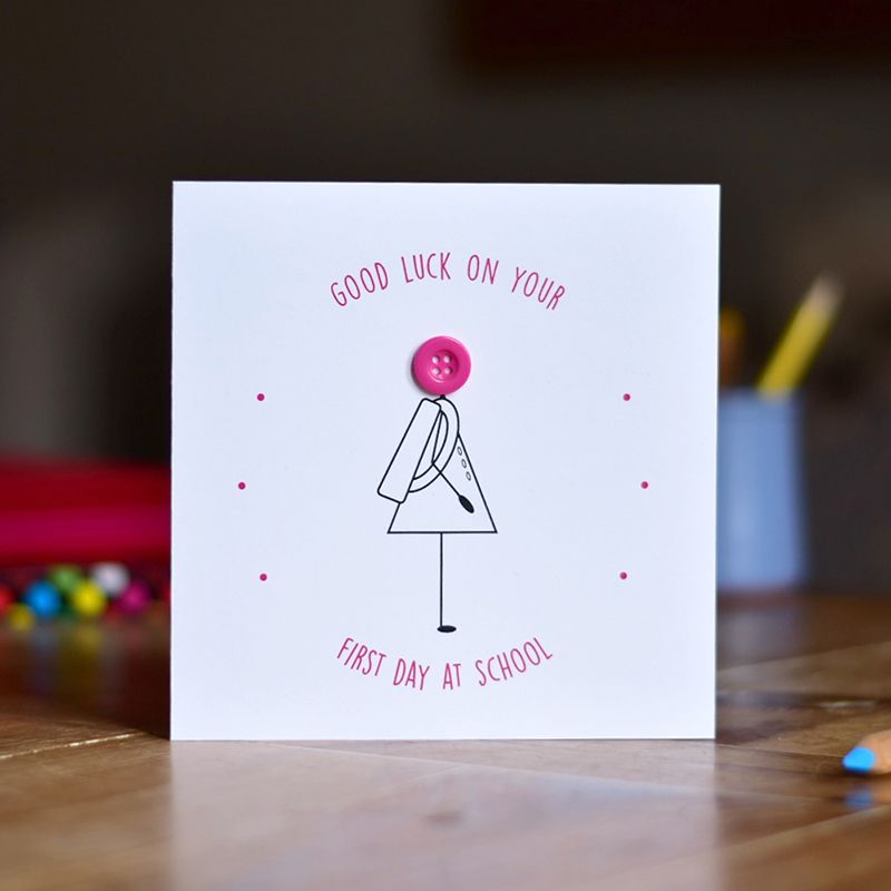 personalised good luck on your first day at school card