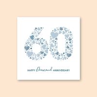 DIAMOND ANNIVERSARY CARD - trade price Â£1.45 each, available in pack of 6 only