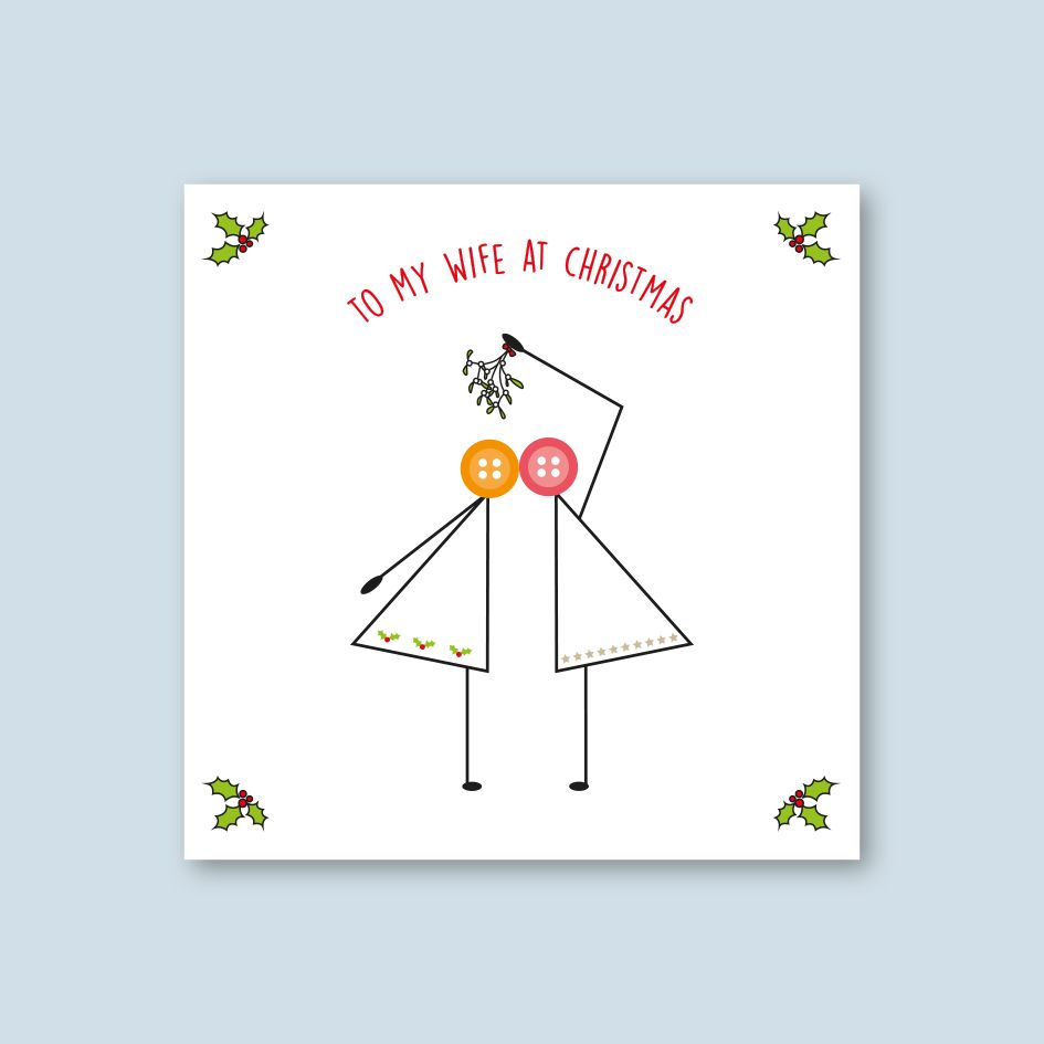 TO MY WIFE 2 WOMEN CHRISTMAS CARD -  trade price £1.45 each, available in p