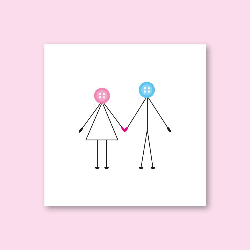 HOLDING HANDS CARD - trade price £1.45 each, available in pack of 6 only