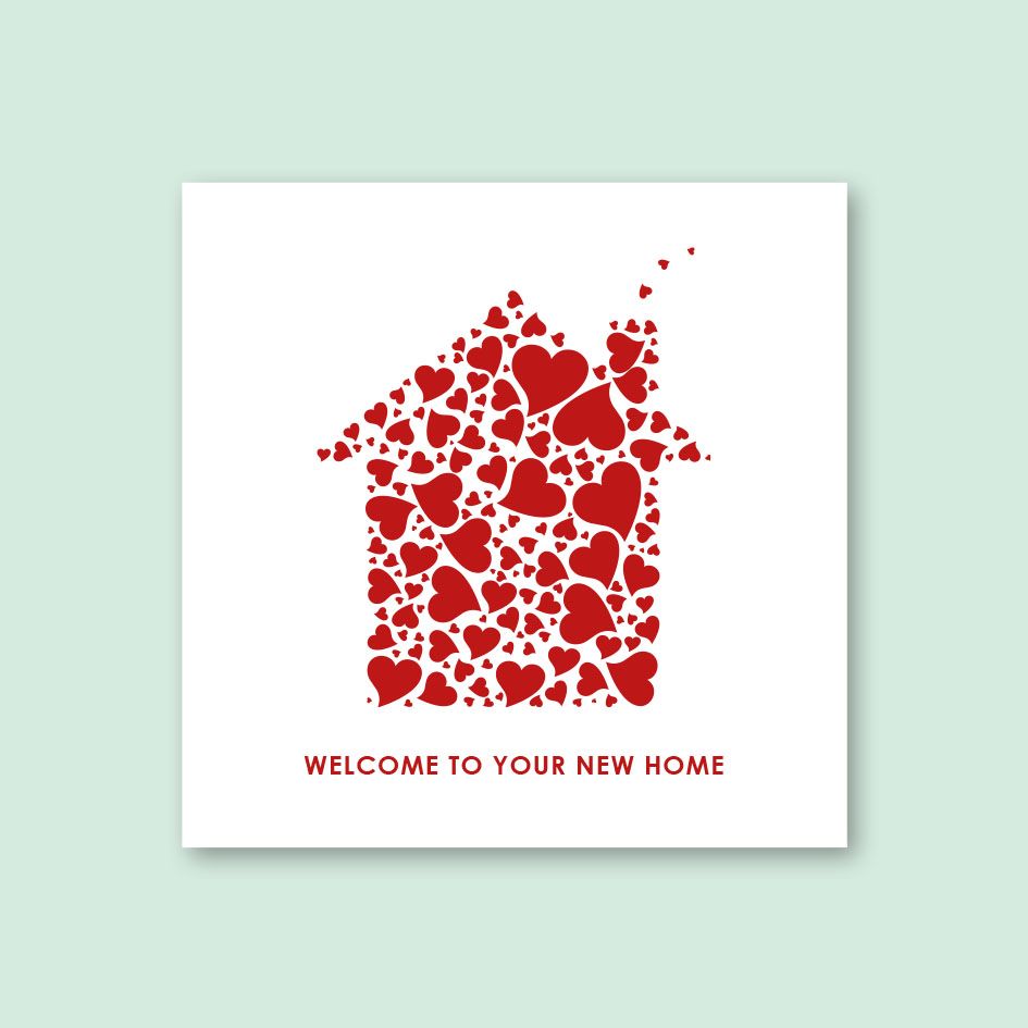 NEW HOME CARD -  trade price £1.25 each, available in pack of 6 only