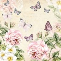 Botanical Cream napkin - 25 cm x 25 cm