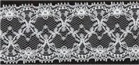 Lace: White Nylon Corded per metre. 45 mm wide