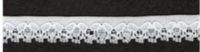 Lace - White Nylon Stretch 11mm wide. Price per Mtr.