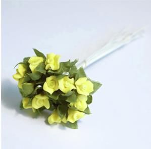 Mini Yellow Rose spray. Pack of 12. I flower per stem