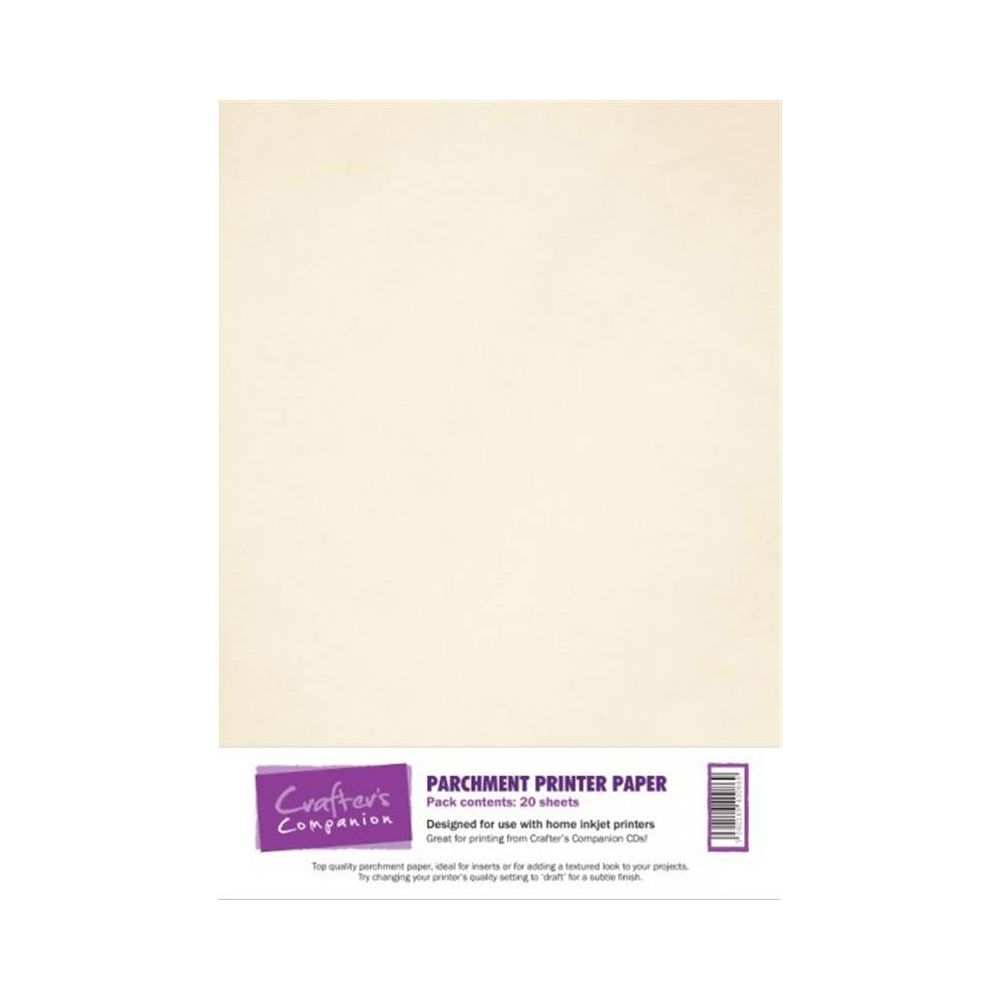 Top quality parchment paper - ideal for inserts or adding a textured look  to your projects. Can print on draft for a subtle finish.