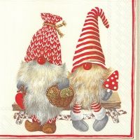 Friendly gnomes napkin - 33 x 33 cm