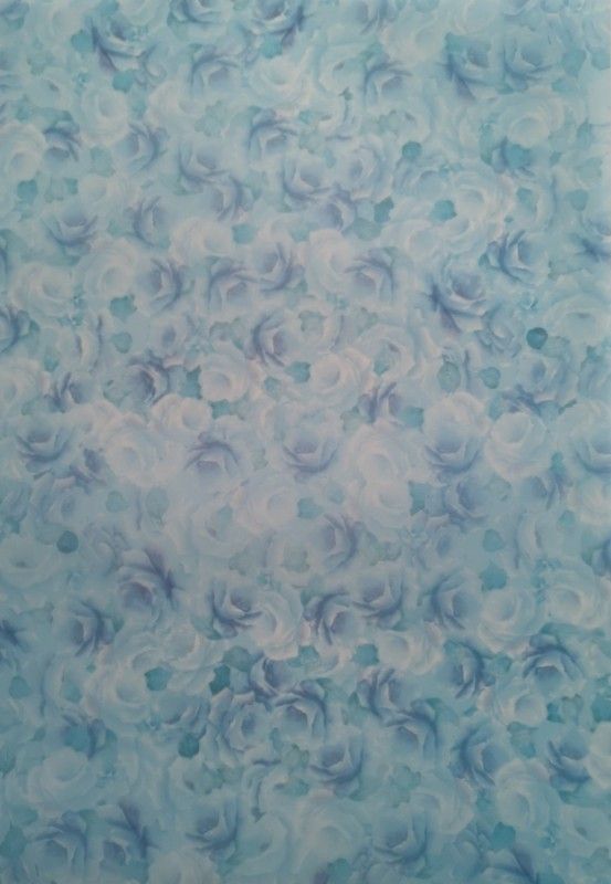 Vellum. Blue roses  (image photographed onto white paper)