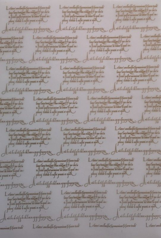 Vellum.  Beautiful Gold embossed script vellum. A4